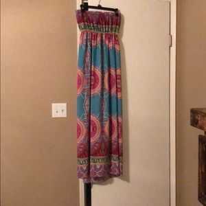 Colorful summer maxi dress